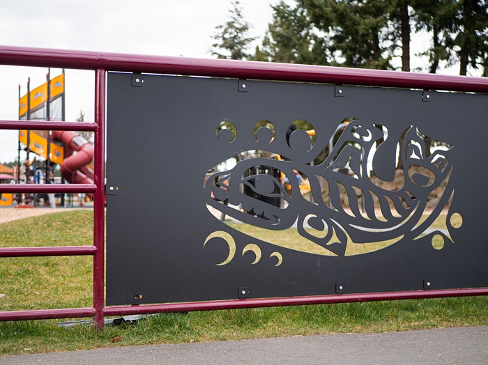 Noel Brown's art at the new Maffeo Sutton Park playground