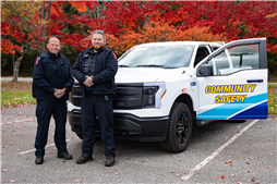Community Safety Officers Barry Hornby and Andrew James with new truck