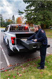 Truck with supplies