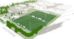 Artist Rendering of Harewood Centennial Park artificial turf fields