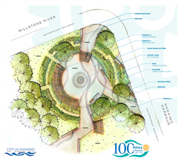 Sketch of Rotary Centennial Garden