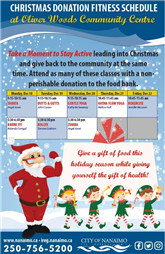 Oliver Woods Christmas Donation Fitness Schedule