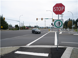 The crosswalk at Highway 19a and Northfield Ave