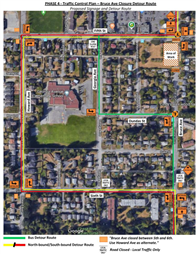 Bruce Avenue detour route