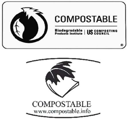 Certified compostable logos