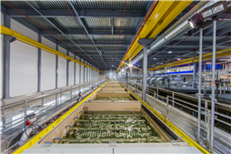 Main floor of plant showing membrane tanks