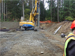 Preparing to seat casing into ground