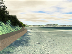 Rendering of potential trail in Departure Bay