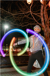 Luminous Paths performer