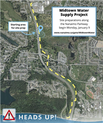 Midtown Water Supply site prep map