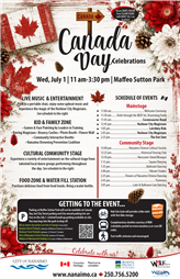 Canada Day poster in English