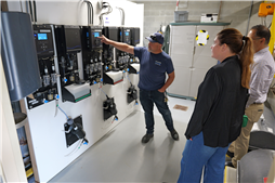 City staff demonstrating new system