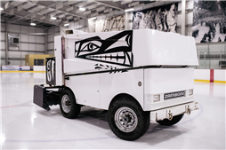 Noel Brown's art on the ice resurfacer