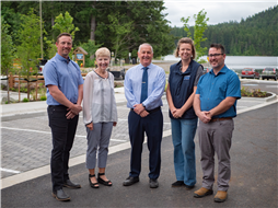 Westwood Lake Park Parking Lot Opens - City Council and Staff