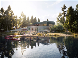 Loudon Community Building View from Lake
