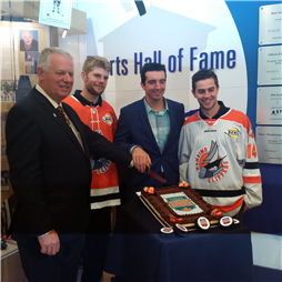 Rogers Hometown Hockey cake cutting with Clippers