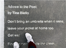 'Advice to the Poet' by Tina Biello (located outside of the Port Theatre)