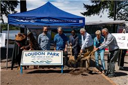 Ceremonial ground breaking for the Loudon Park Improvements Project