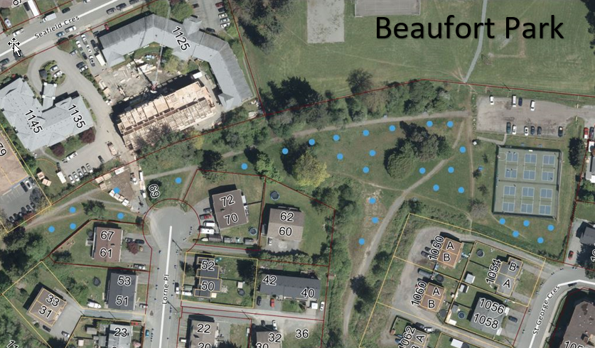 Beaufort Park Tree Donation Planting Locations for 2023