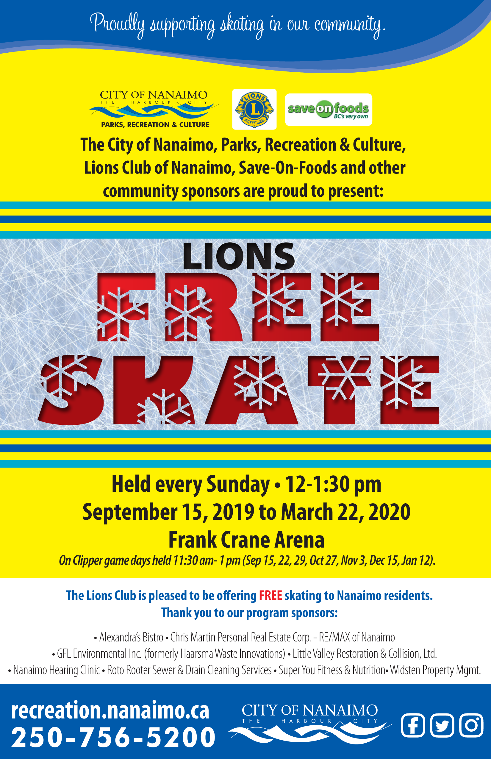 LionsFreeSkate poster 2019 fall winter LionsFreeSkate poster 2019 fall winter