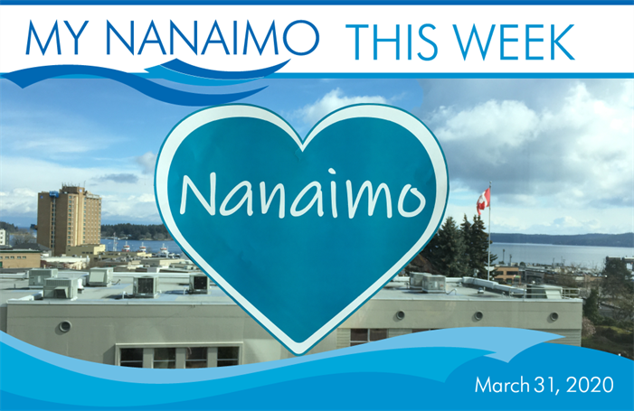 My Nanaimo This Week March 31 header image of Nanaimo heart in window