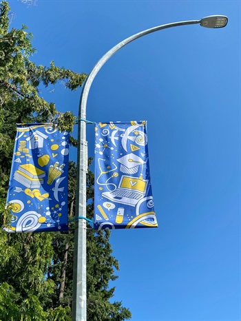 Street Banner Design by Amy Pye - celebrating 100 years of Rotary