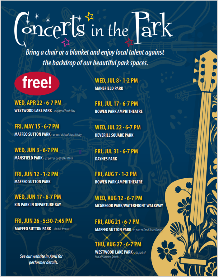 Concerts in the Park 2026 Poster