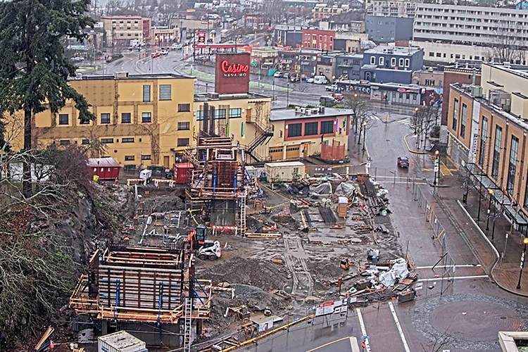 Gordon street hotel development Construction zone at Gordon Street December 2020