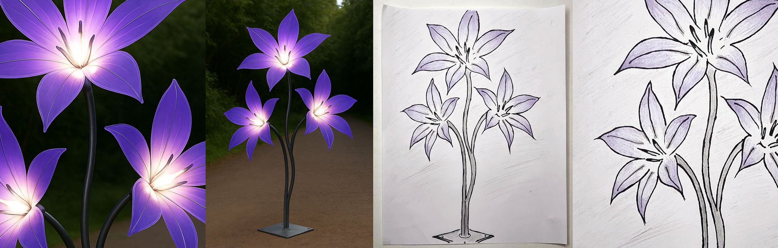 Forest Flowers Rendering by Artists