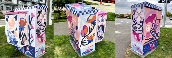 Kiosk with design by Jillian Mundy