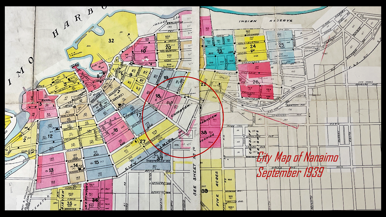 Map City of Nanaimo September 1939
