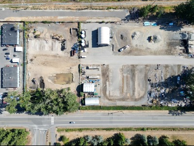Drone image of construction site