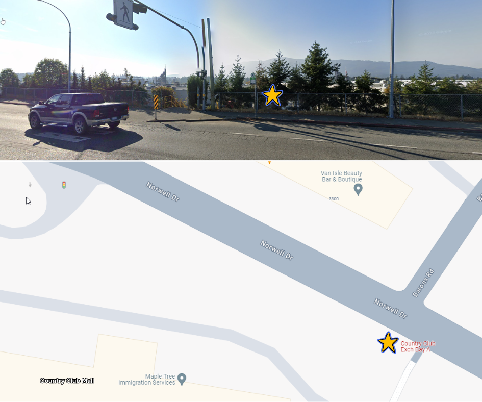 Country Club Exchange Bay A image of map and of the bus stop at Country Club Exchange Bay A