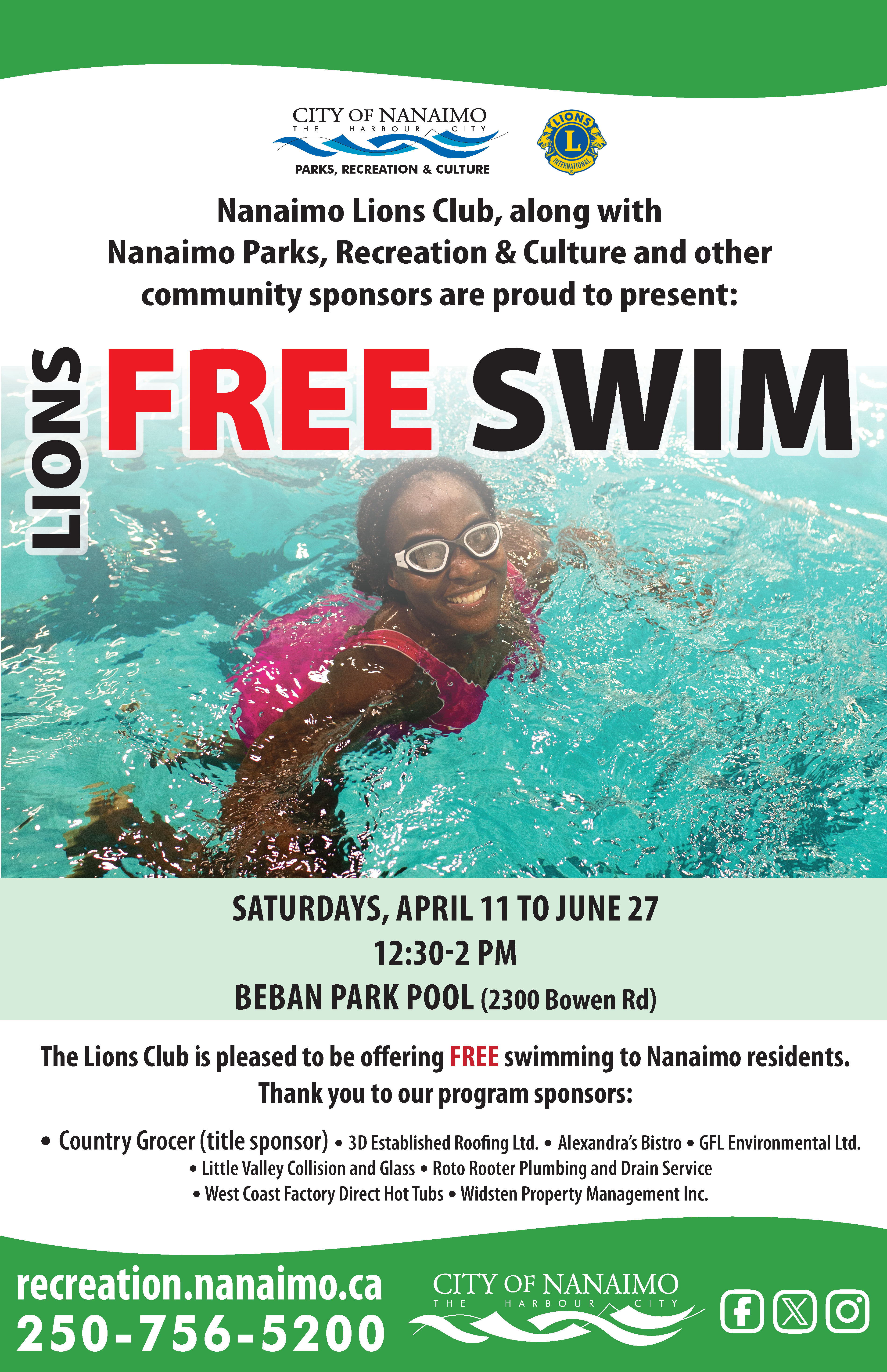 Lions Free Swim