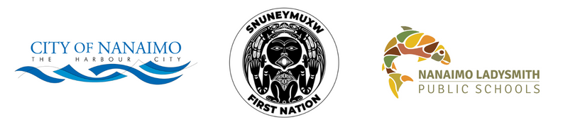 Suneymuxw First Nation, City of Nanaimo and the Nanaimo Ladysmith Public Schools Logos