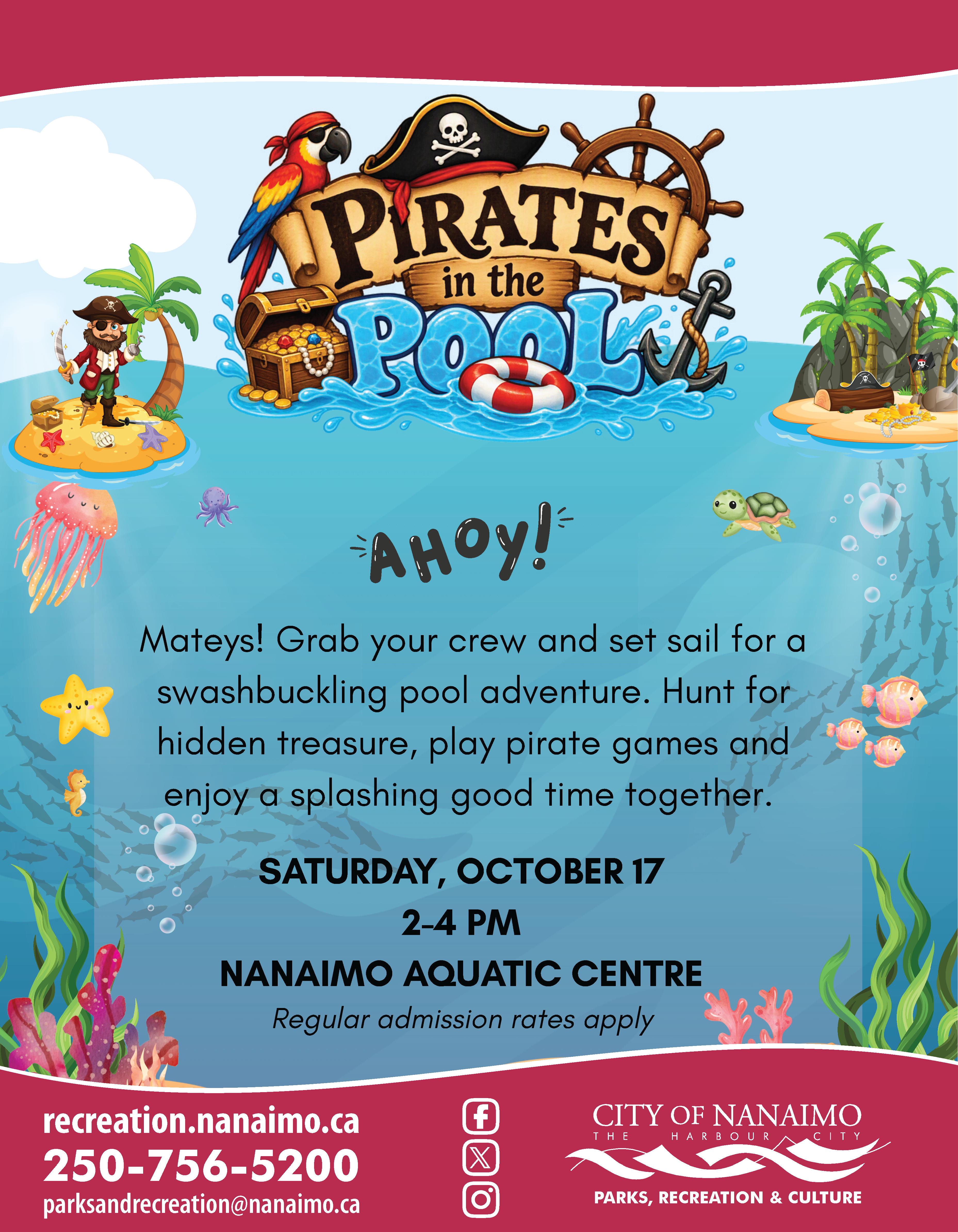 Pirates in the Pool event at Nanaimo Aquatic Centre