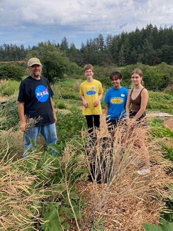 Youth leaders learning about nature