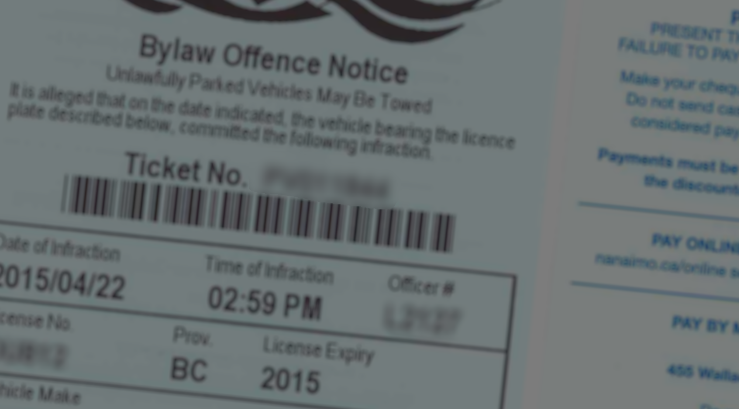 image of municipal infraction ticket with link to pay your tickets online
