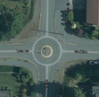 Kenwill and Butcher Rd aerial view of traffic circle