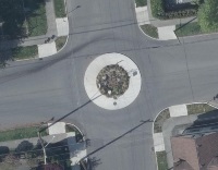 Wentworth St and Kennedy St roundabout aerial view