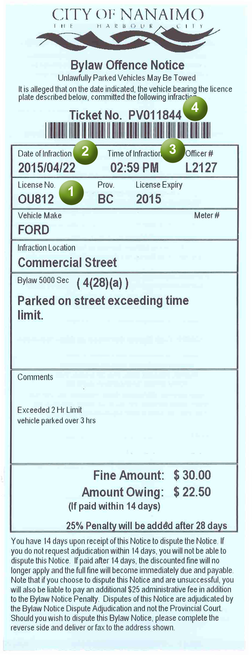 offence-notice-ticket-example
