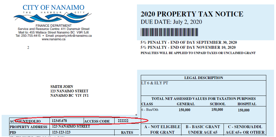 Example Tax Notice