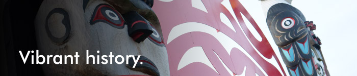 a closeup of the Coast Salish portal at Departure Bay