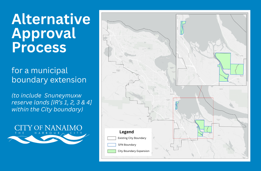 image of a map of the City boundary indicating SFN reserve lands in green