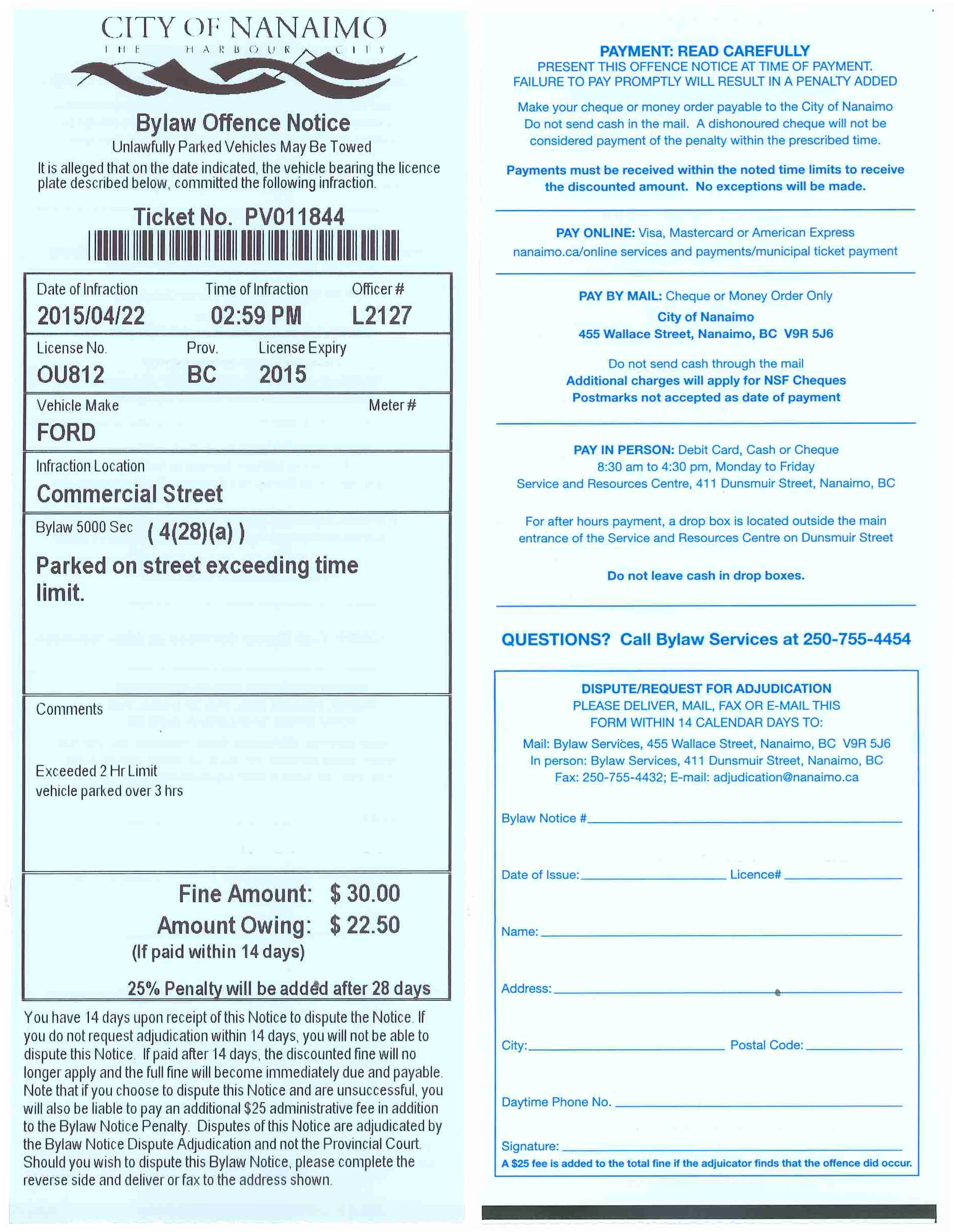 Bylaw Tickets