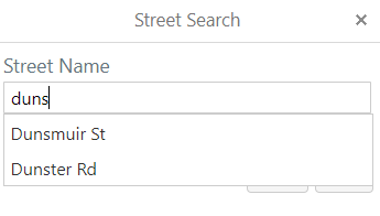 NanaimoMap Street Search