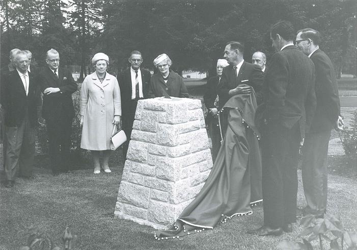 Centennary Memorial Rose Garden at Bowen Park Dedication Billy Lewis ca 1968