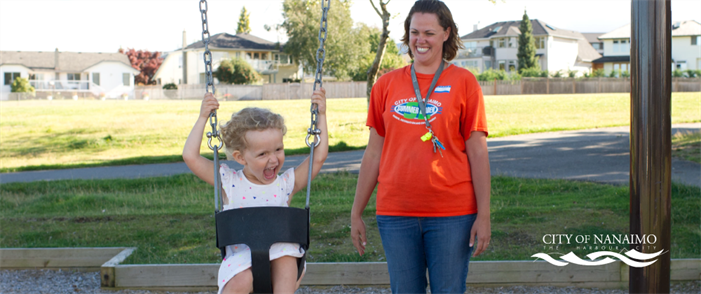 Image of child on swing