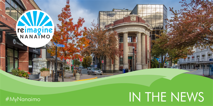 In the news header image of downtown nanaimo