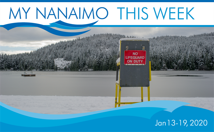 My Nanaimo This Week header image of snow at westwood lake